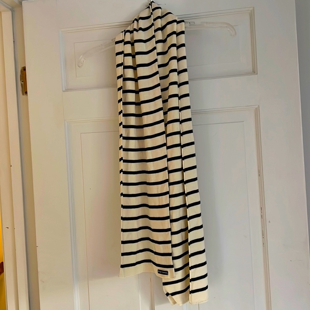 Black and White Striped Scarf